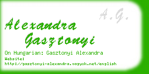 alexandra gasztonyi business card